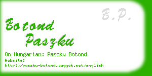 botond paszku business card